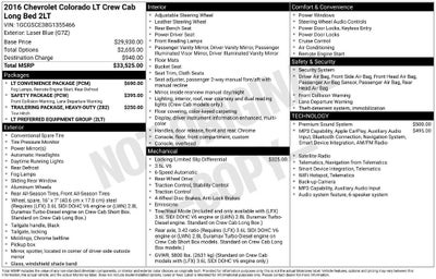 2016 Chevrolet Colorado 2WD LT