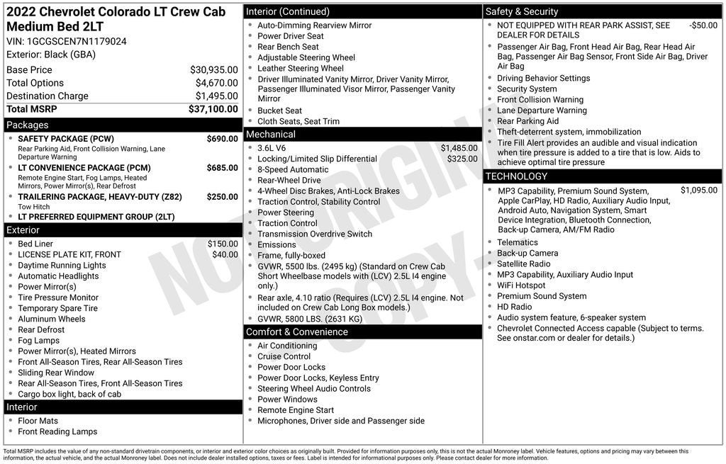2022 Chevrolet Colorado 2WD LT