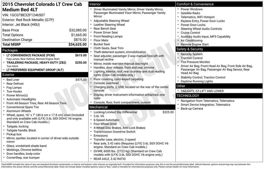 2015 Chevrolet Colorado 4WD LT