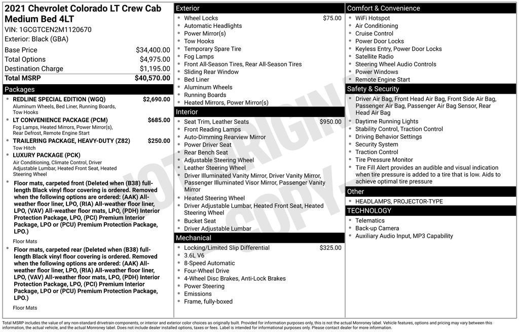 2021 Chevrolet Colorado 4WD LT