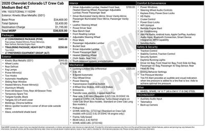 2020 Chevrolet Colorado 4WD LT