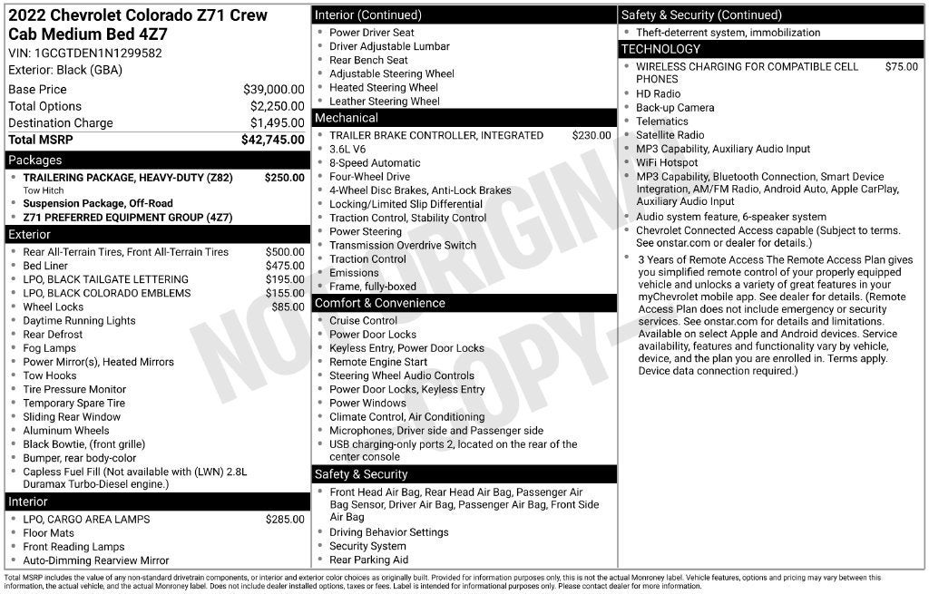 2022 Chevrolet Colorado 4WD Z71