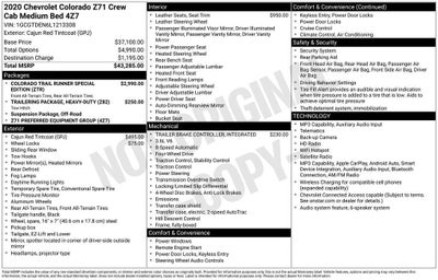 2020 Chevrolet Colorado 4WD Z71