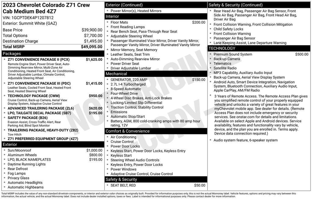 2023 Chevrolet Colorado Z71