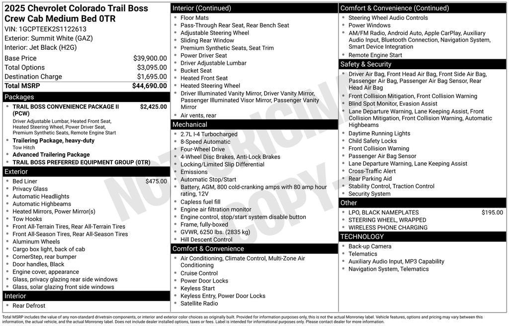 2025 Chevrolet Colorado Trail Boss