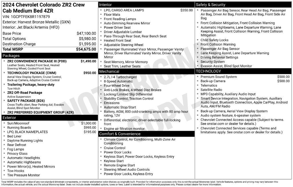 2024 Chevrolet Colorado ZR2