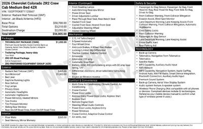 2026 Chevrolet Colorado ZR2