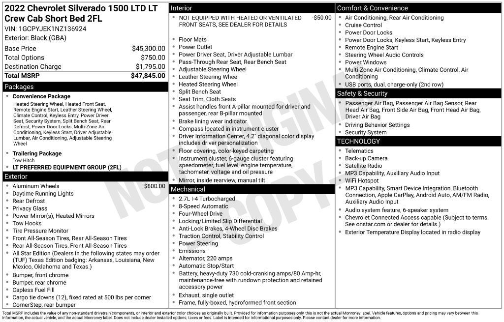 2022 Chevrolet Silverado 1500 LTD LT