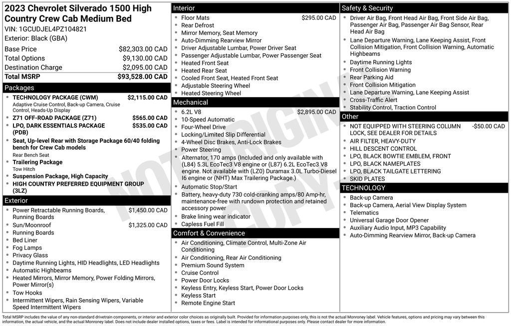 2023 Chevrolet Silverado 1500 High Country