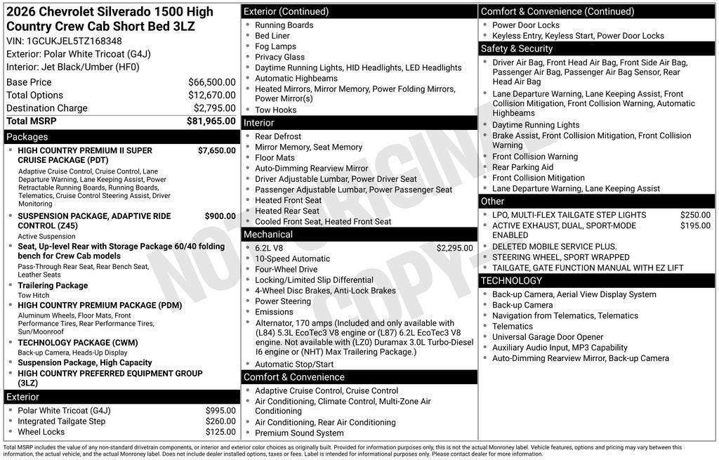 2026 Chevrolet Silverado 1500 High Country