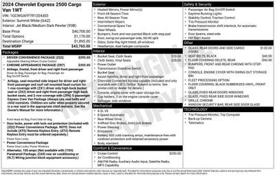 2024 Chevrolet Express Cargo 2500 WT