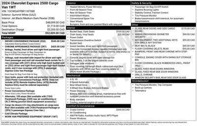 2024 Chevrolet Express Cargo 2500 WT