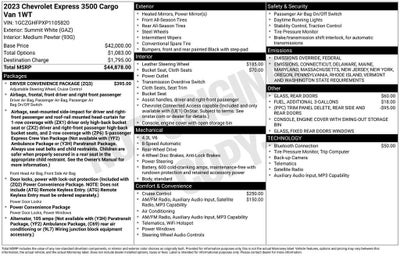 2023 Chevrolet Express Cargo 3500 WT