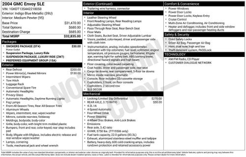 2004 GMC Envoy SLE