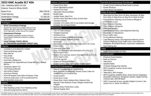 2023 GMC Acadia SLT