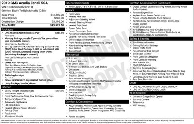 2019 GMC Acadia Denali