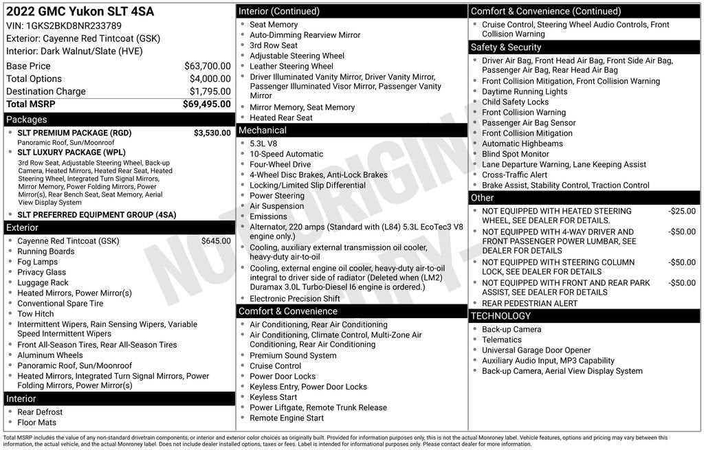 2022 GMC Yukon SLT