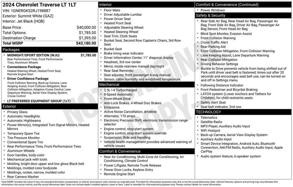 2024 Chevrolet Traverse LT