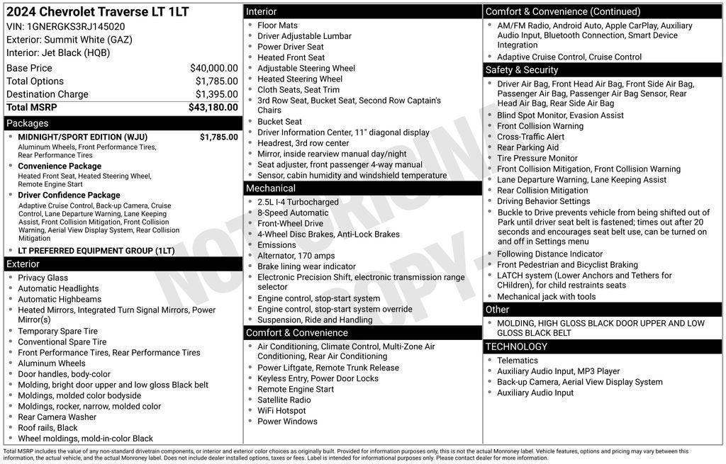 2024 Chevrolet Traverse LT