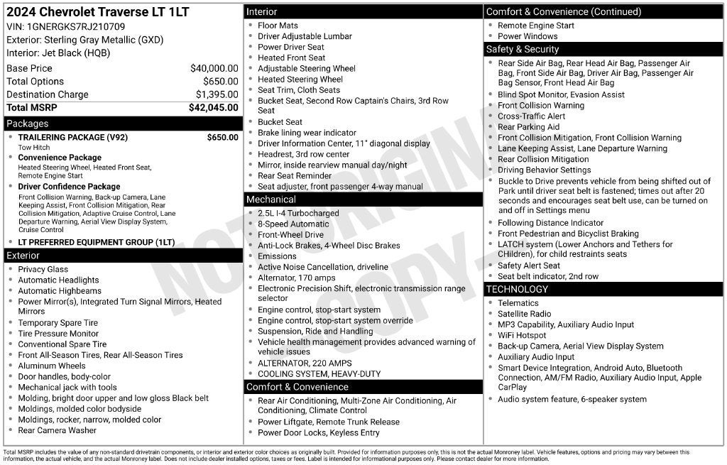 2024 Chevrolet Traverse LT