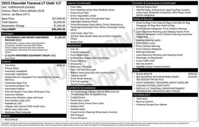 2023 Chevrolet Traverse LT Cloth