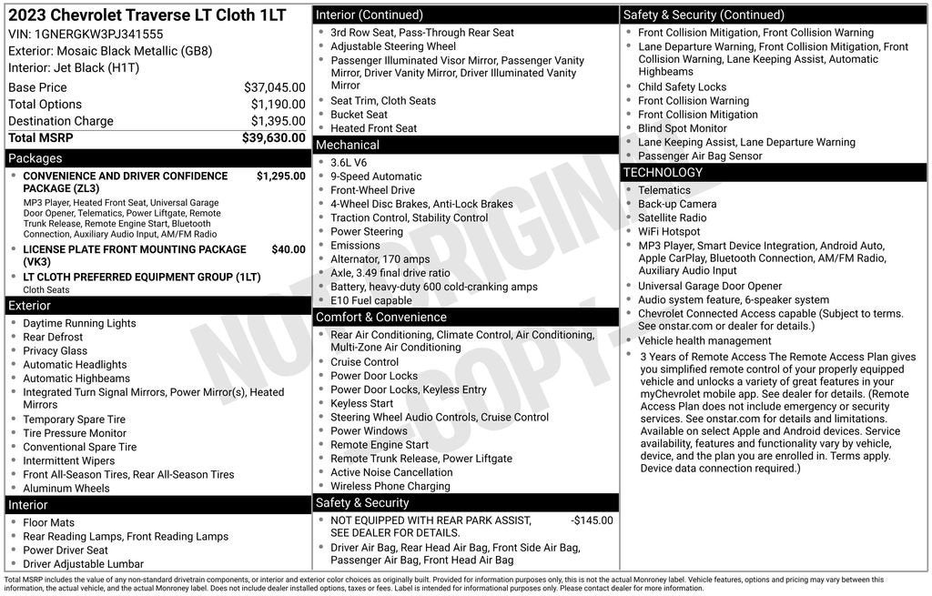 2023 Chevrolet Traverse LT Cloth
