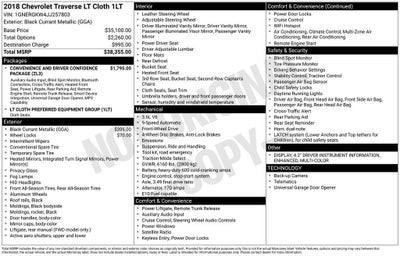 2018 Chevrolet Traverse LT Cloth