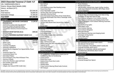 2023 Chevrolet Traverse LT Cloth