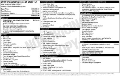 2021 Chevrolet Traverse LT Cloth