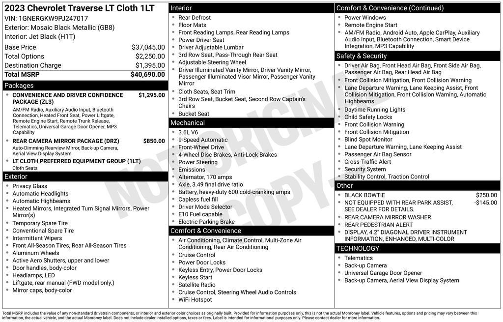 2023 Chevrolet Traverse LT Cloth
