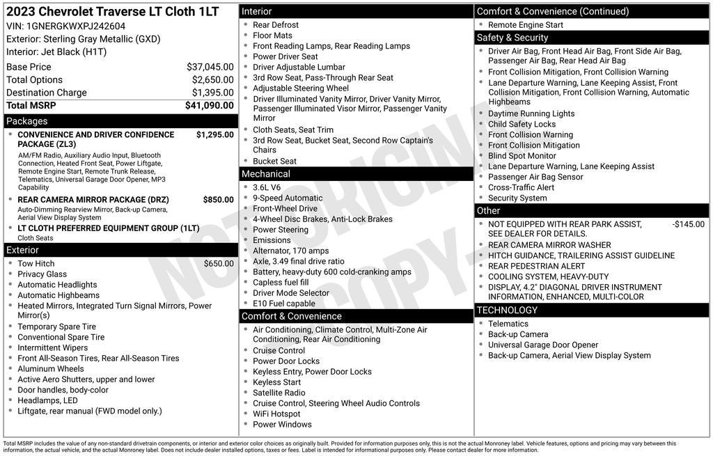 2023 Chevrolet Traverse LT Cloth