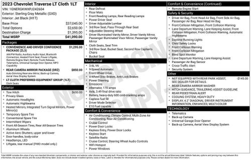 2023 Chevrolet Traverse LT Cloth