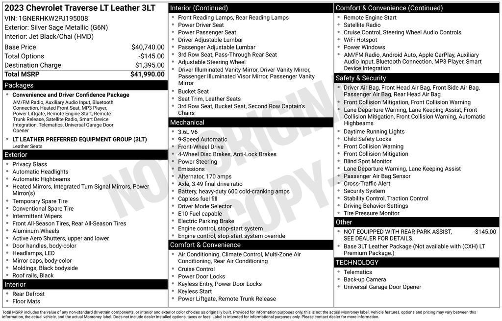 2023 Chevrolet Traverse LT Leather