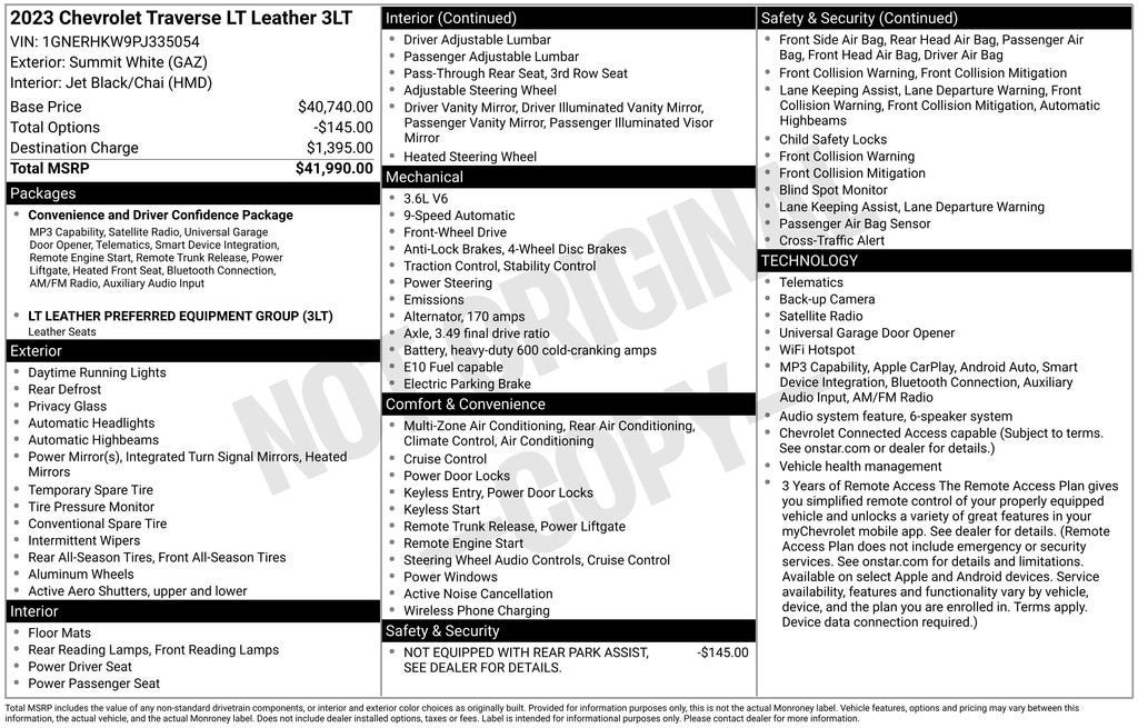 2023 Chevrolet Traverse LT Leather