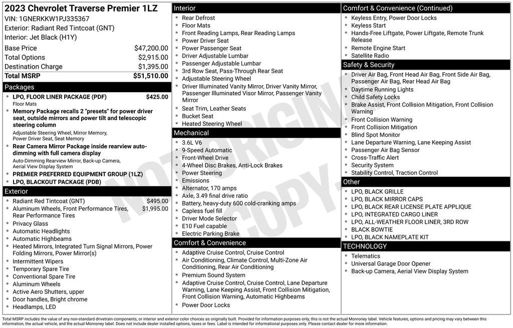 2023 Chevrolet Traverse Premier