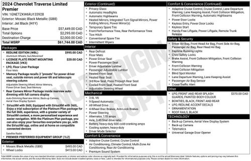 2024 Chevrolet Traverse Limited Premier