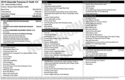 2019 Chevrolet Traverse LT Cloth