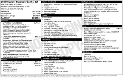 2023 Chevrolet Traverse LT Leather