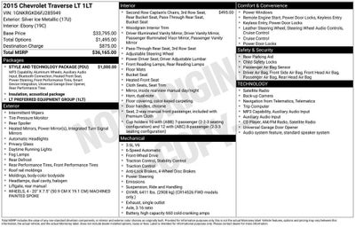 2015 Chevrolet Traverse LT