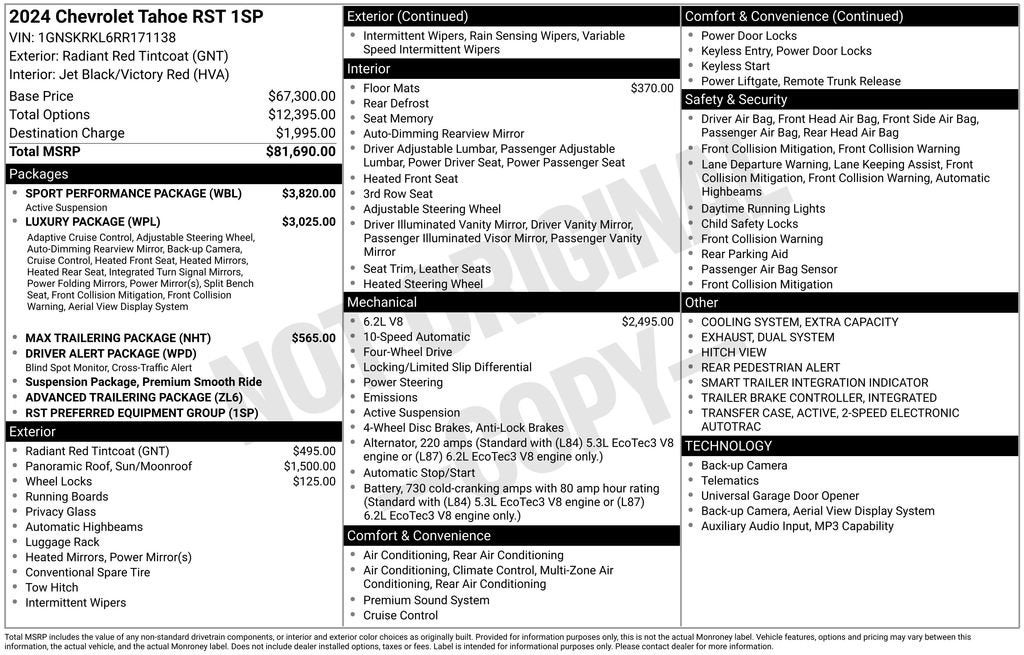 2024 Chevrolet Tahoe RST