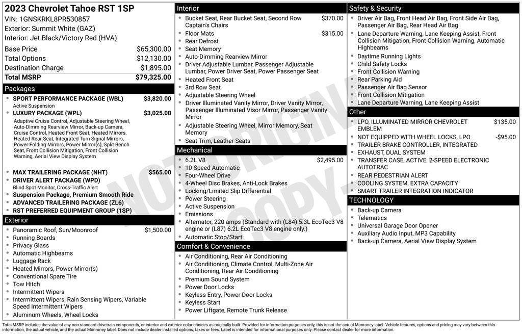 2023 Chevrolet Tahoe RST