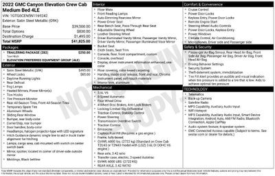 2022 GMC Canyon 4WD Elevation