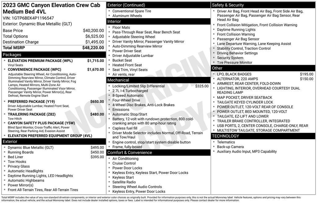 2023 GMC Canyon Elevation