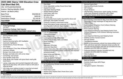 2025 GMC Sierra 1500 Elevation