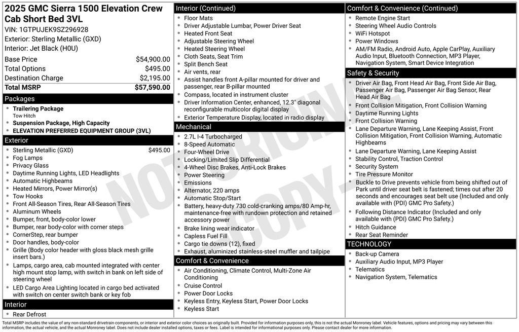 2025 GMC Sierra 1500 Elevation