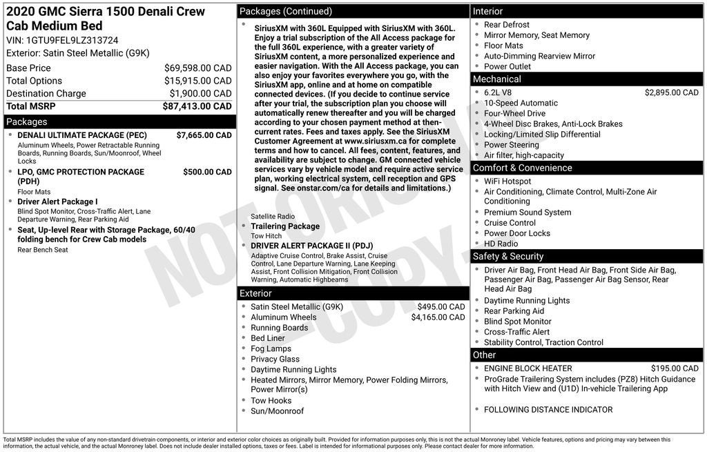 2020 GMC Sierra 1500 Denali