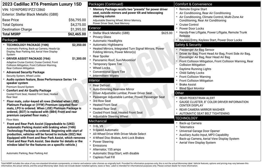 2023 Cadillac XT6 Premium Luxury