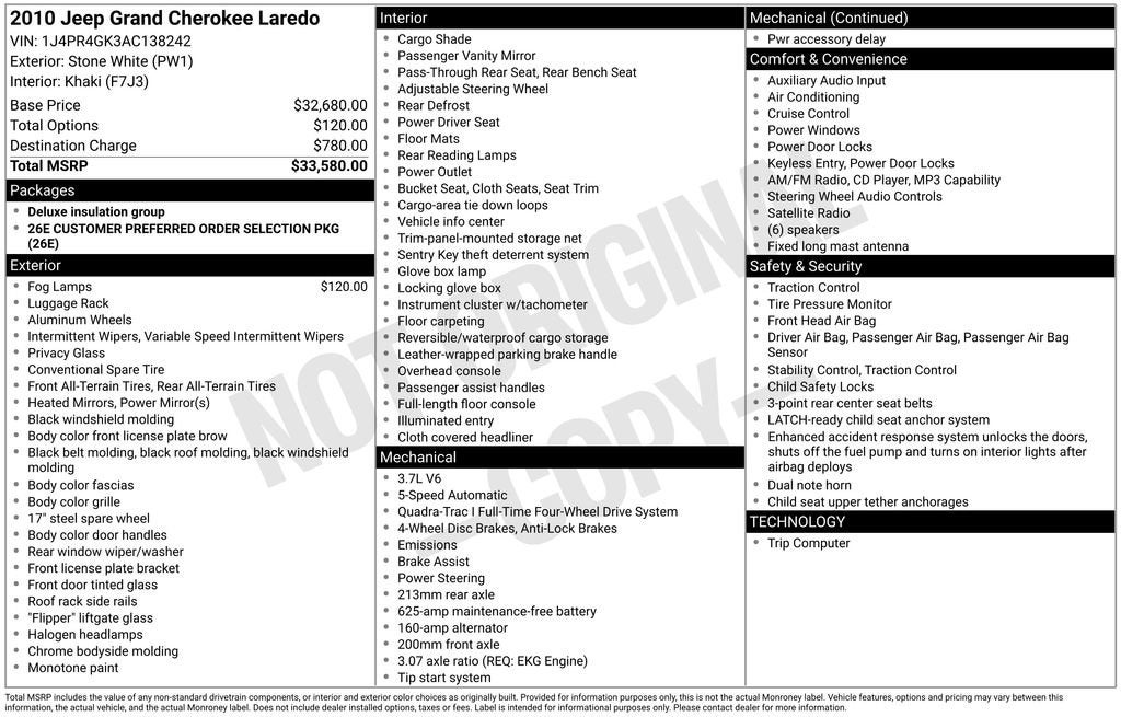 2010 Jeep Grand Cherokee Laredo