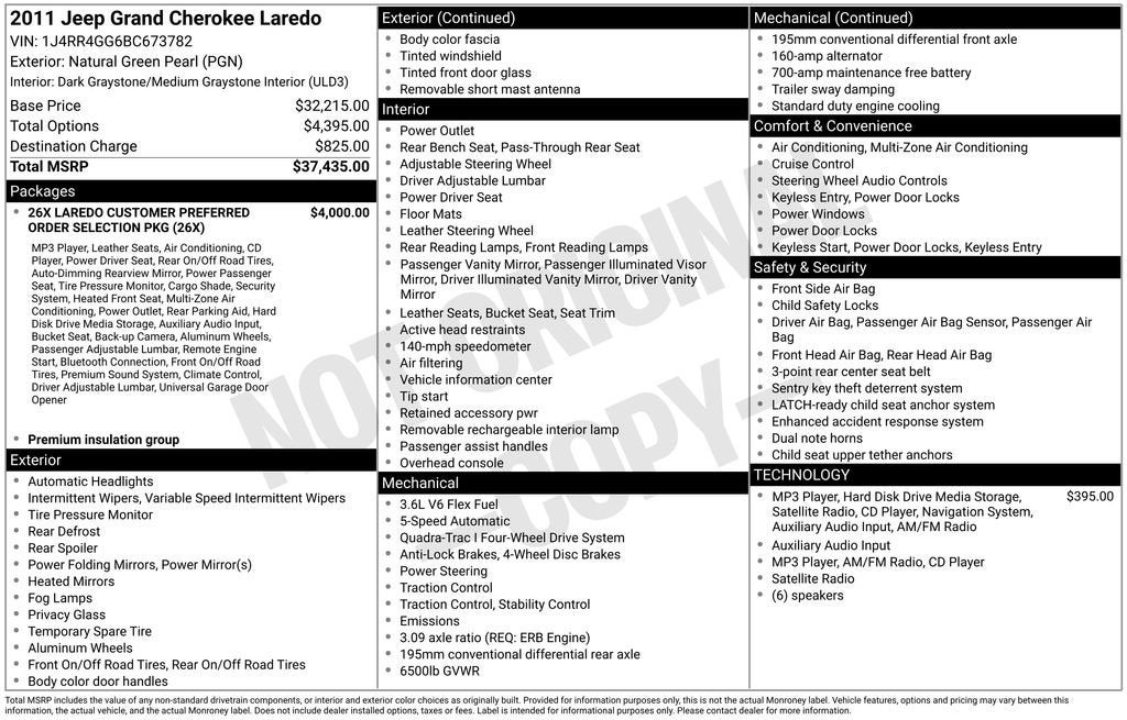 2011 Jeep Grand Cherokee Laredo