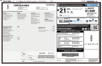 2015 Lincoln MKS 4DR SDN 3.7L AWD